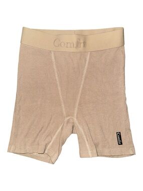 Comfrt  Beige Ribbed Contour Boxer Shorts